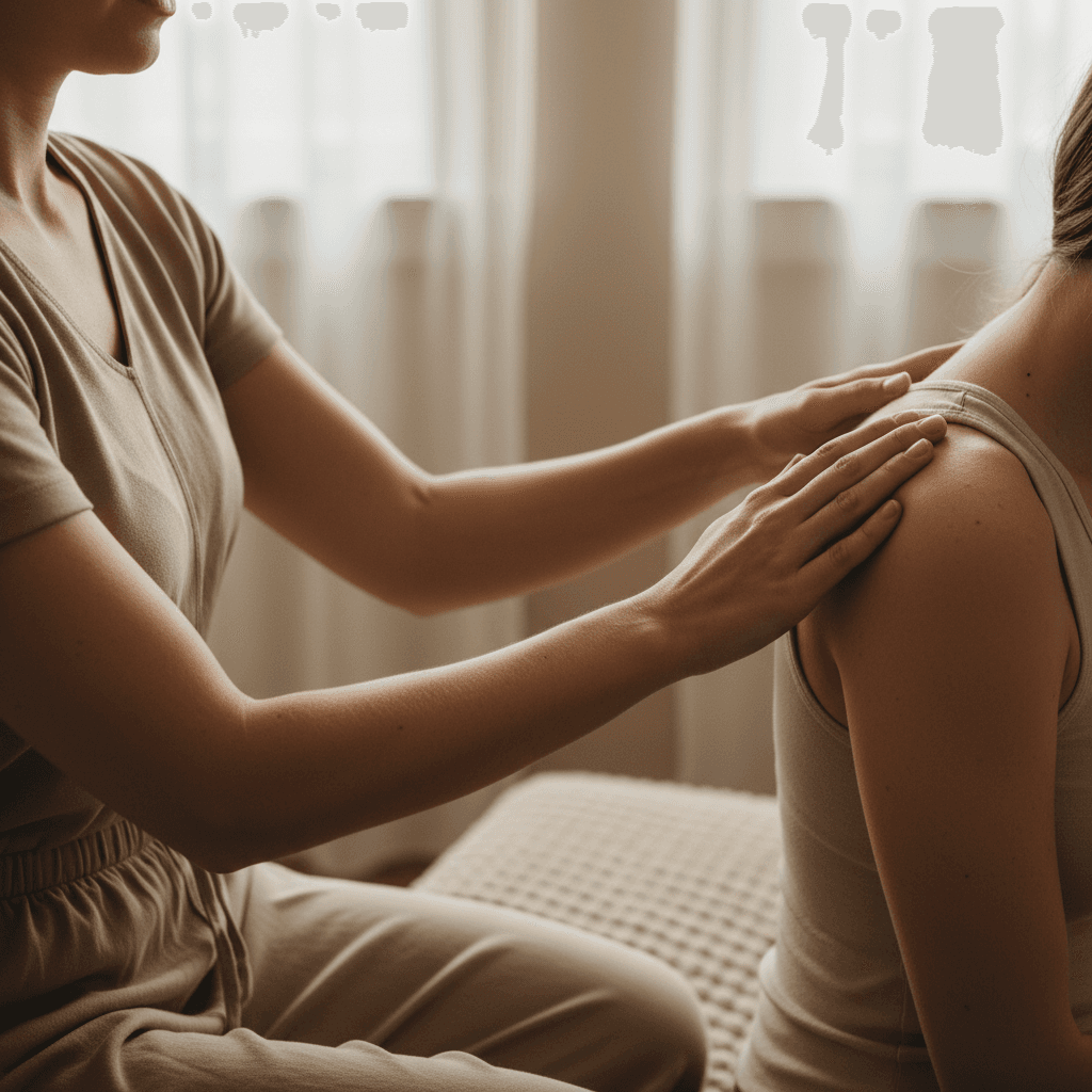 Somatic healing practice session