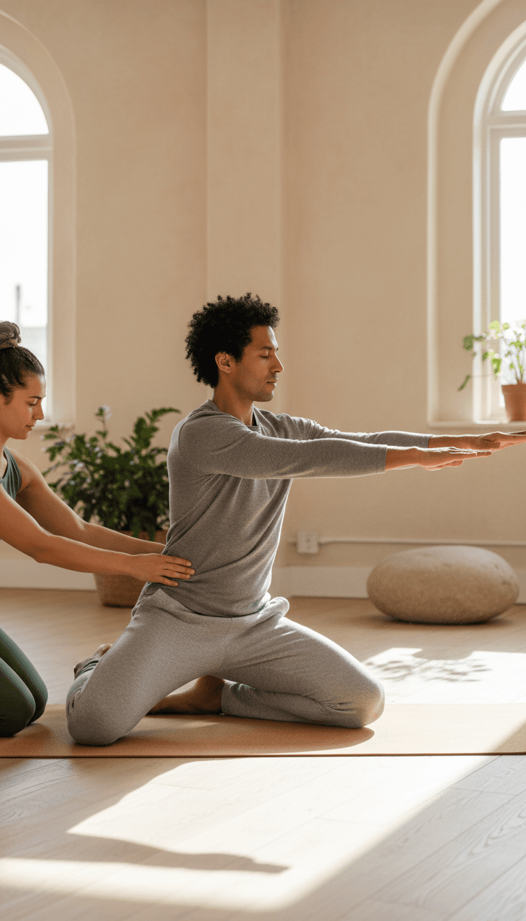Somatic healing practice session